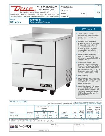 Download Manufacturer's Specification Sheet - Ice Machines