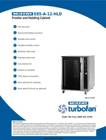 E85-A-12-HLD Proofer and Holding Cabinet - Ice Machines