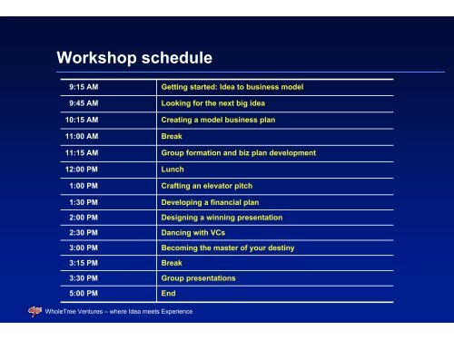 New Venture Creation: from Idea to Investment - iCentre