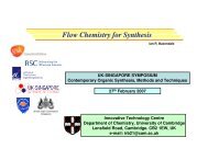 Flow Chemistry for Synthesis