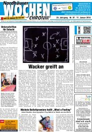 Wacker greift an - NordhÃ¤user Wochenchronik