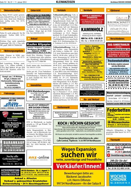 Wacker greift an - NordhÃ¤user Wochenchronik