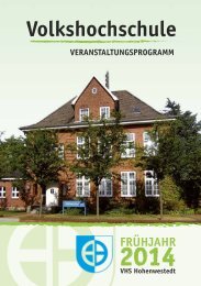 Download aktuelles VHS-Programm - Gemeinde Hohenwestedt