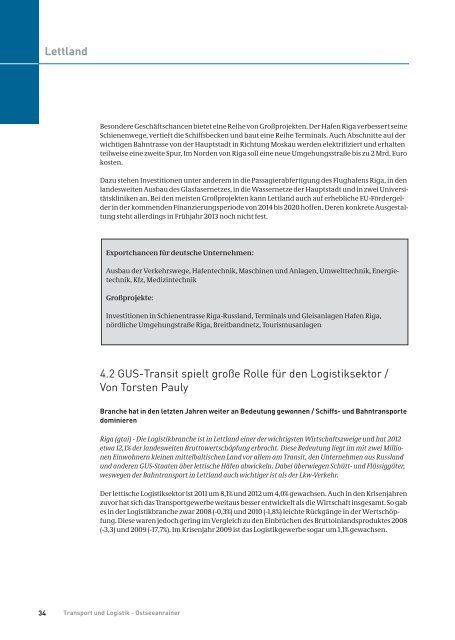transport und logistik - Deutsch-Baltische Handelskammer in ...