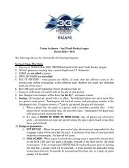 Canlan Ice Sports â 3on3 Youth Hockey League Season Rules ...