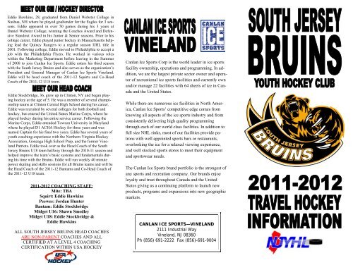 2011 BRUINS BROCHURE - Canlan Ice Sports