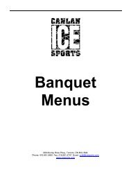 York Banquet Menus - Canlan Ice Sports