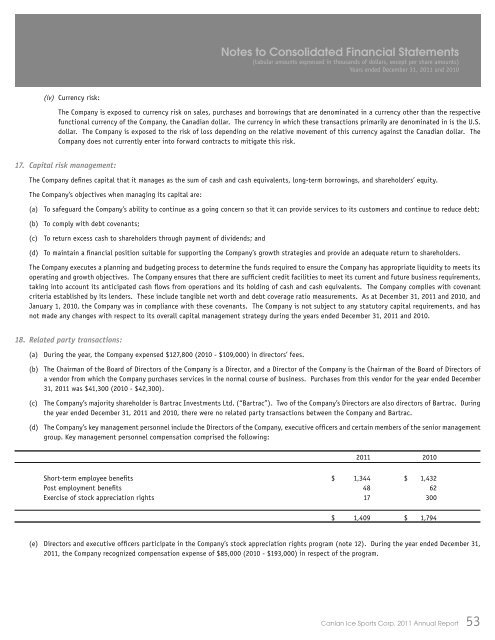 Annual Report 2011 - Canlan Ice Sports