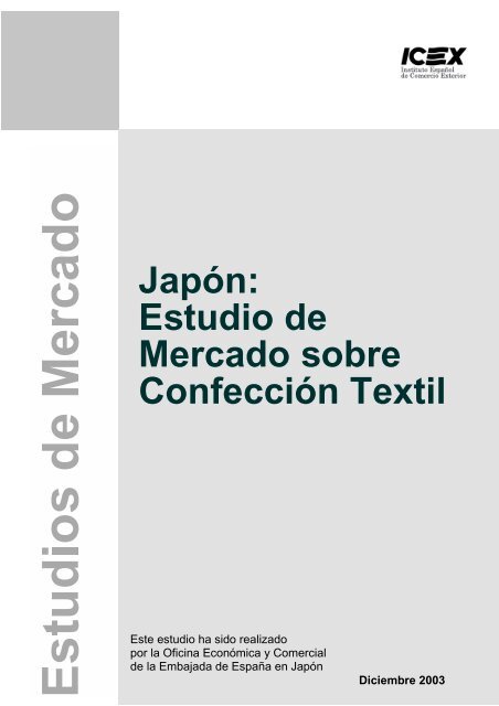JapÃ³n: Estudio de Mercado sobre ConfecciÃ³n Textil - Icex