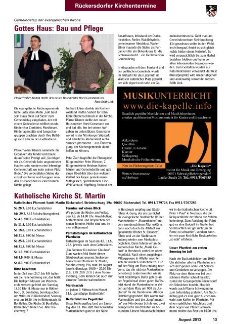 Der Veranstaltungskalender - Mitteilungsblatt