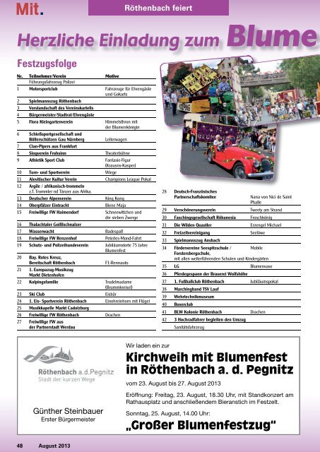 Der Veranstaltungskalender - Mitteilungsblatt