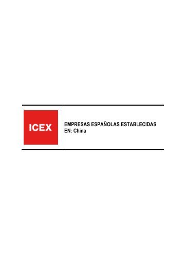 Empresas China - Icex