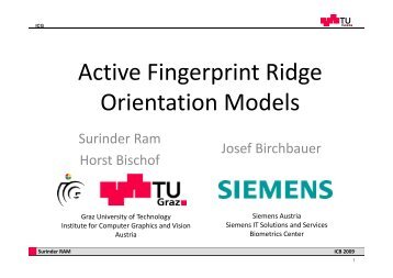 Active Fingerprint Ridge Active Fingerprint Ridge Orientation Models