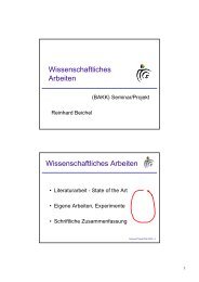 Wissenschaftliches Arbeiten Wissenschaftliches Arbeiten