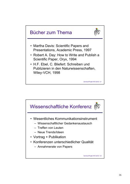 Wissenschaftliches Arbeiten Wissenschaftliches Arbeiten