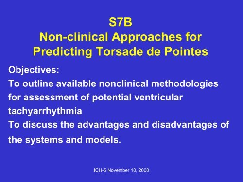 Presentation on S7A - ICH