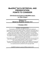 MedDRA DATA RETRIEVAL AND PRESENTATION: POINTS ... - ICH