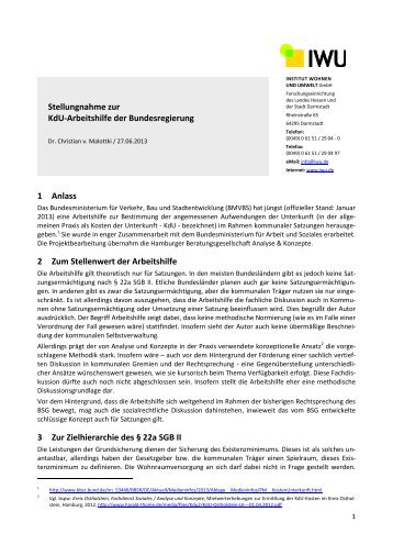 Analysis of the dena data - Institut Wohnen und Umwelt GmbH