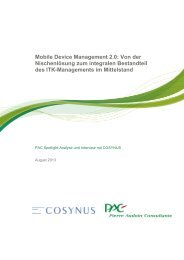 Mobile Device Management 2.0: Von der ... - COSYNUS