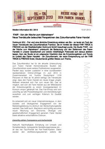Medien-Info FAIR93.13, PDF - Westfalenhallen Dortmund GmbH