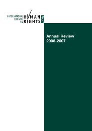 Annual Review 2006-2007 - The ICHRP