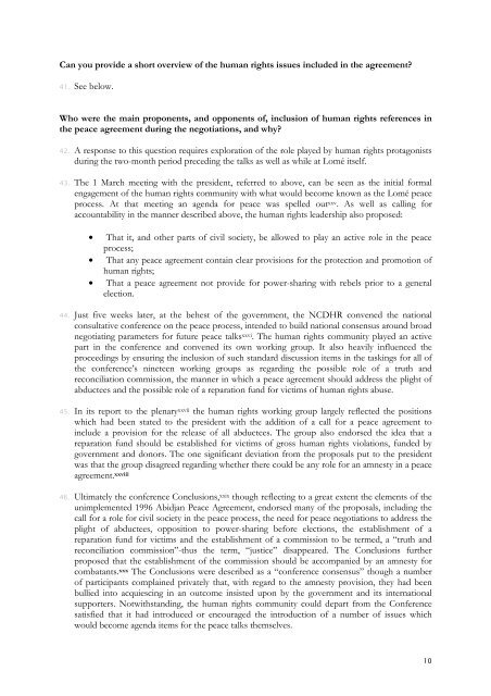 Human Rights in Negotiating Peace Agreements ... - The ICHRP