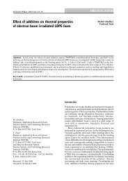 Effect of additives on thermal properties of electron beam irradiated ...