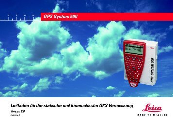 Leitfaden für die statische und kinematische GPS Vermessung GPS ...