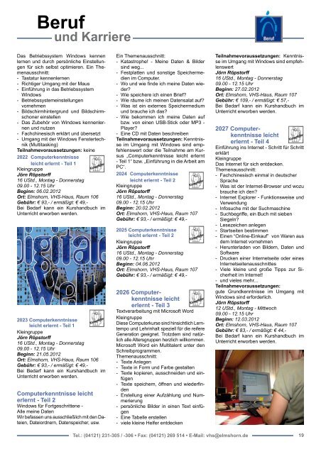 VHS Programm 2012-1-a - VHS Elmshorn