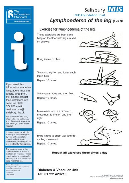 Lymphoedema of the leg - ICID - Salisbury NHS Foundation Trust