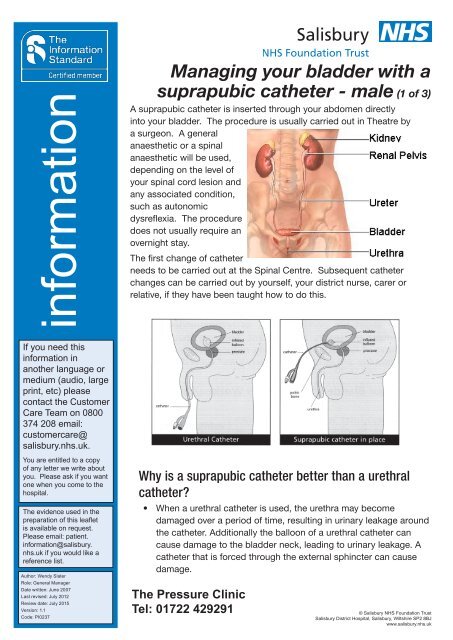 Caring For Your Suprapubic Catheter Discharge