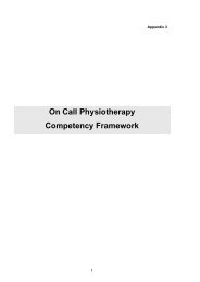 On Call Physiotherapy Competency Framework - ICID