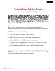 Assistant Brand Relation Manager - Paris XL