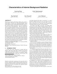 Characteristics of Internet Background Radiation - UNC Computer ...