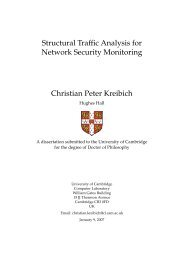 Structural Traffic Analysis for Network Security Monitoring - The ICSI ...