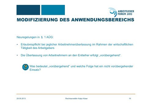 Folien Forum Arbeitsrecht - ADK