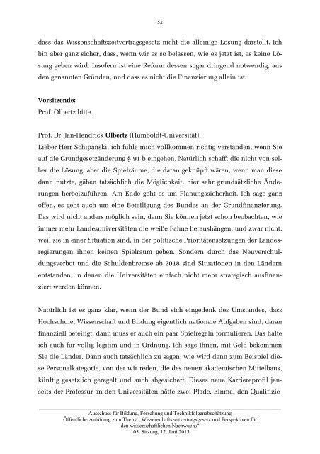 Wortprotokoll - Deutscher Bundestag