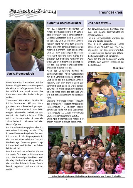 Juli 2012 Ausgabe 21 In dieser Ausgabe - Bachschule Feuerbach