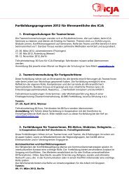 Fortbildungsprogramm 2012 fÃ¼r Ehrenamtliche des ICJA