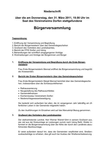 BÃ¼rgerversammlung - Icking