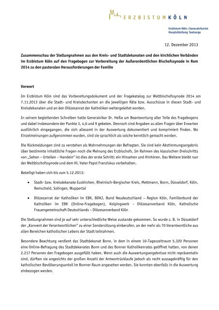 Die 23-seitige Zusammenfassung als pdf-Datei - Erzbistum KÃ¶ln