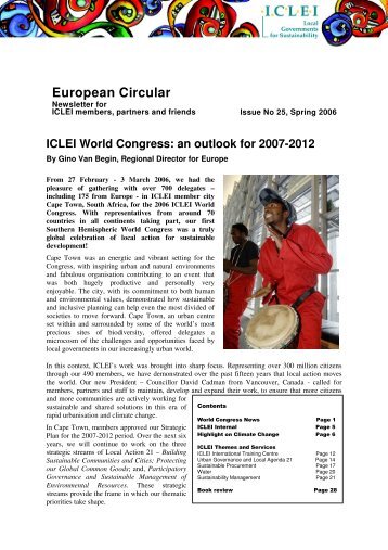 25, Spring 2006 - ICLEI Europe