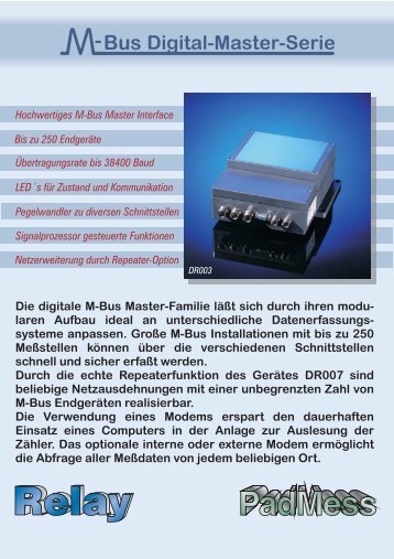 M-Bus Digital Master Serie - Relay GmbH