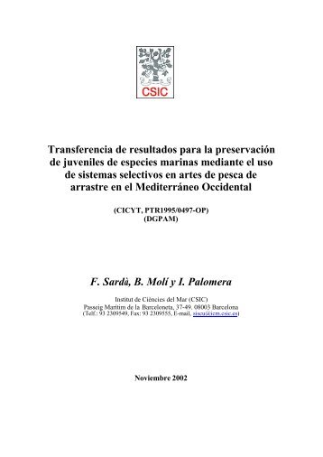 Informe text castella - Instituto de Ciencias del Mar