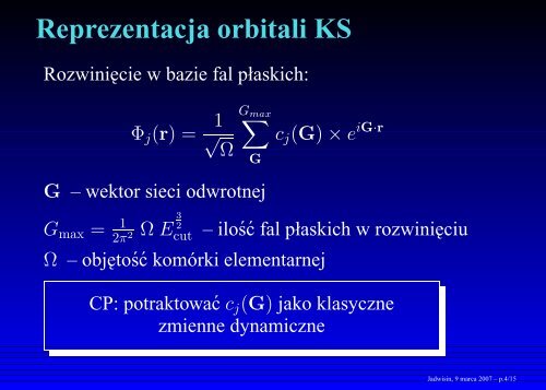 Obliczenia rÃ³wnolegÅe w chemii kwantowej - ICM