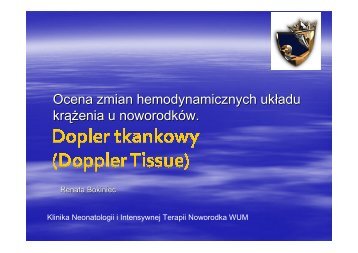 Dopler tkankowy - ICM