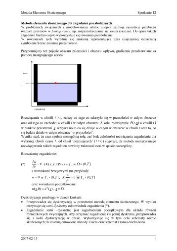 Jest wiele sposobÃ³w dojÅcia do sformuÅowania metody ... - ICM