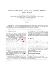 Parallel Position-Specific Iterated Smith-Waterman Algorithm ... - ICM