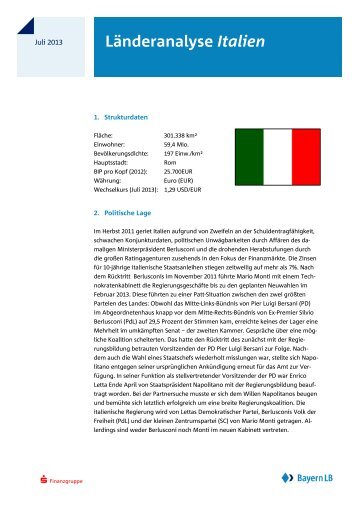 LÃ¤nderanalyse Italien - Bayerische Landesbank