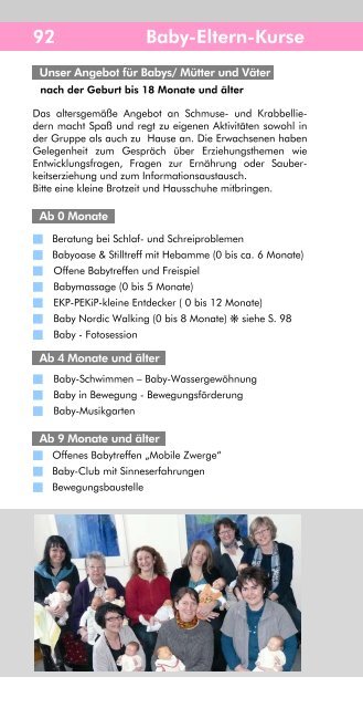 Baby-Eltern-Kurse - Familien-BildungsstÃ¤tte Bayreuth